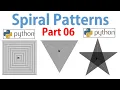 Square Triangle and Star Spiral Patterns using Turtle Graphics in Python - Part 06