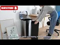 13 L Garbage Can Kitchen Trash Can with Lid for Office Bedroom Bathroom Step Trash Bin