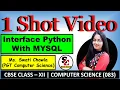 Interface Python with MYSQL 1 Shot Python connectivity with SQL Class 12 Computer Science