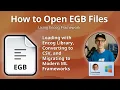 How to Open EGB Files Encog Binary Data