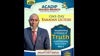 second ramadan 2026 lecture of acadip nigeria mallam yusuf adepoju at iragbiji osun state 
