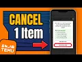 How To Cancel an Item on Temu Order after Payment Get Refund