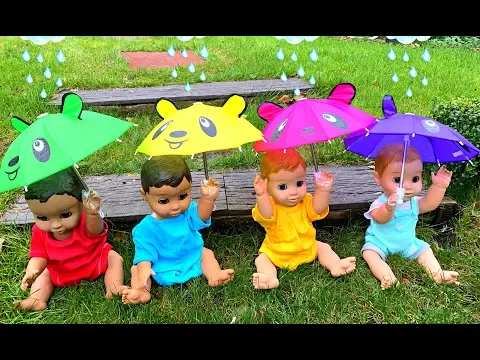 Download MP3 Rain Rain Go Away -Playing with Umbrellas