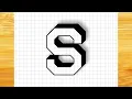Como Dibujar la S en 3D Tutorial Paso a Paso