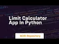 Limit calculator app in python