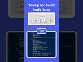 Tooltip Hover Transition Effect for Social Media Icons - HTML CSS Tutorial