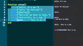 Codea Tutorials -Strings in Lua iPad Programming