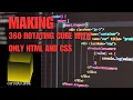 how to make glowing animated cube with 360 rotation using only html and css how to make animation
