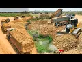 Download Lagu Wonderful, Complete Land Filling By Skills Shantui C3 Dozer Pushing Soil And Dump Truck Dumping Soil