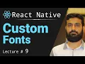 Custom Fonts in React Native in Hindi How to add fonts in React-Native in Hindi Urdu Hindi