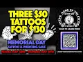 Memorial Day weekend sale at Live By The Sword Tattoo