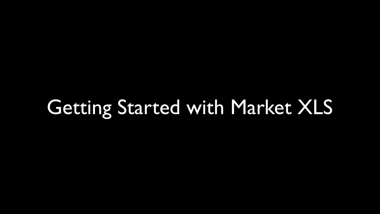 MarketXLS Video