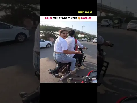 Bullet Couple Tried to Hit My Bike! ๐คฌ๐๏ธ || Crazy Road Rage Drama ๐ฑ๐ฅ #shorts #motovlog #rider
