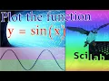 To plot a sine function Scilab