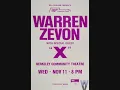 Back in the High Life Again:  Warren Zevon