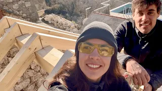 We Built the Roof Frame Ourselves Ridge Beam Rafters Pt 1 Ep 18