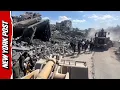 Lagu Gaza in puin: bulldozers ruimen bergen puin op