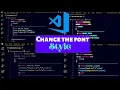 vs code change font style