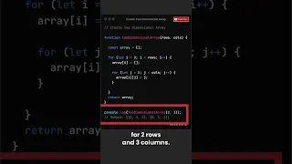 How to Create a 2D Array in JavaScript Quick Tip