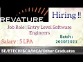 Revature Drive for freshers for the Role of Entry level Software Engineers