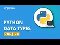 Python Data Types - 4 Data Types In Python Python For Beginners Python Tutorial Simplilearn