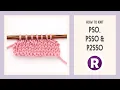 How to Knit PSO PSSO P2SSO Stitches Pass Stitch Over Knitting Tutorial