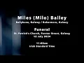 Miles Milo Bailey St Patrick s Church Forster Street Galway Funeral Mass 20240716