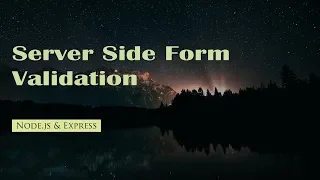 Server Side Express-Validation using Node js Express
