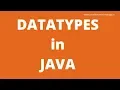 Datatypes in Java with Example Java Tutorial in hindi Excellence Technology