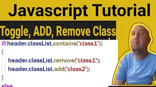 JavaScript for Beginners Add Remove and Toggle CSS Classes
