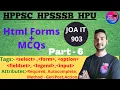 HTML FORMS MCQs DROPDOWN LIST TEXT BOX SUBMIT ACTION METHOD