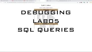 Lab05 Debugging sql queries that are not working