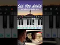 Download Lagu See You Again Intro Piano Tune #youtubeshorts #wizkhalifa