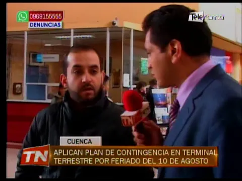 Aplican plan de contingencia en terminal terrestre por feriado del 10 de Agosto