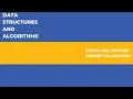 Data Structures Algorithms DSA Introduction to Static and Dynamic Memory Allocation