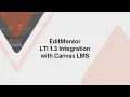 EditMentor Canvas LTI 1 3 Installation Guide