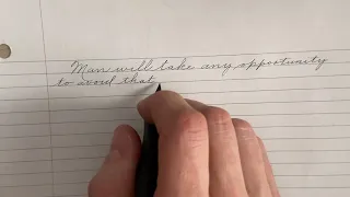 Writing with the arm - Business Penmanship aka Palmer Method