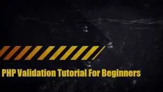 PHP Validation Introduction