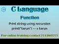 print string using recursion in c