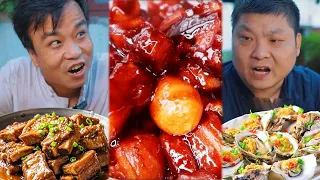 Hôm nay ăn bí gì mà mặt đen hết rồi#Ẩm thực nông thôn#Phát sóng ăn uống