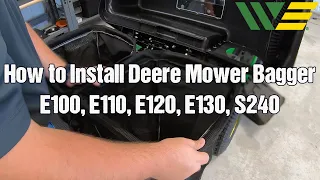 How to Install John Deere Bagger Kit for 42 Deck on E100 E110 E120 E130 S240
