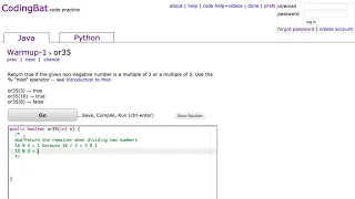 Codingbat - or35 Java