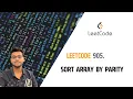 905 Sort Array By Parity Leetcode solution