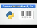 Generate Barcode with Python in just 4 lines of code barcode generator in python