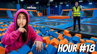 24 HOURS at a TRAMPOLINE PARK gone wrong eslis
