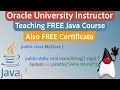 FREE Java Full Course for Beginners with Certification Learn Java from Oracle University Instructor