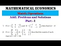 Additional Problems Solutions on Matrix Operations Part - 1