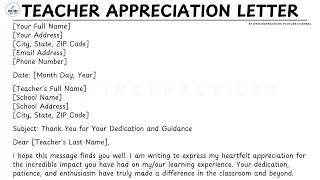 How To Write A Teacher Appreciation Letter Step by Step Guide Writing Practices