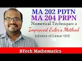 Improved Euler s Method Numerical Techniques 2 Part 6 S4 Mathematics KTU