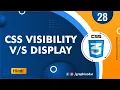 CSS Visibility in Hindi visibility hidden vs display none Web designing Tutorial 28